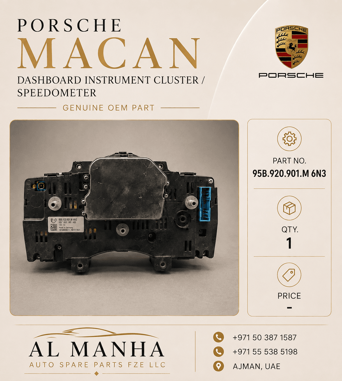 Water-cooled Genuine Porsche Alternator