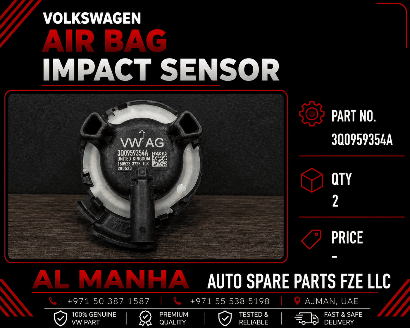 Volkswagen Air Bag Impact Sensor