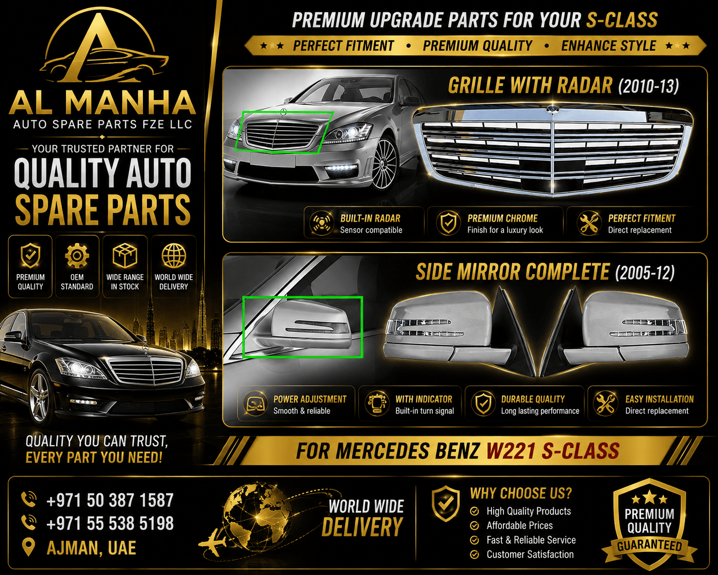 FOR MERCEDES BENZ W221 S-CLASS - Mercedes-Benz S-Class