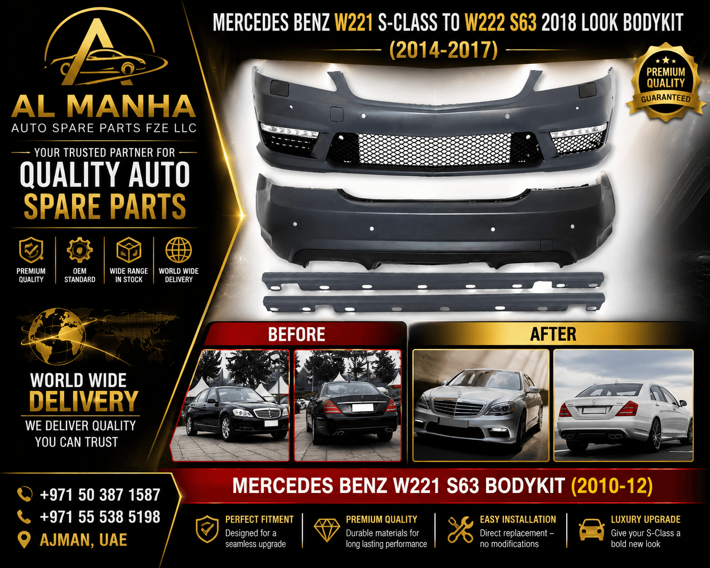MERCEDES BENZ W221 S63 BODYKIT(2010-12) - Mercedes-Benz S-Class