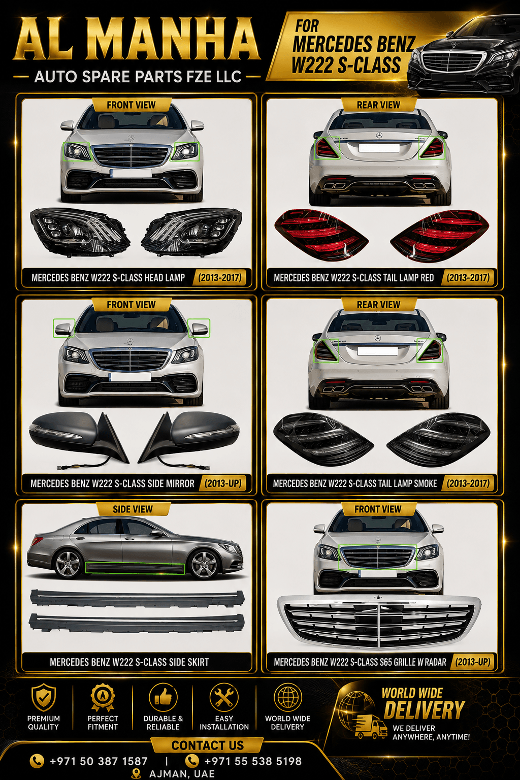 FOR MERCEDES BENZ W222 S-CLASS - Mercedes-Benz S-Class