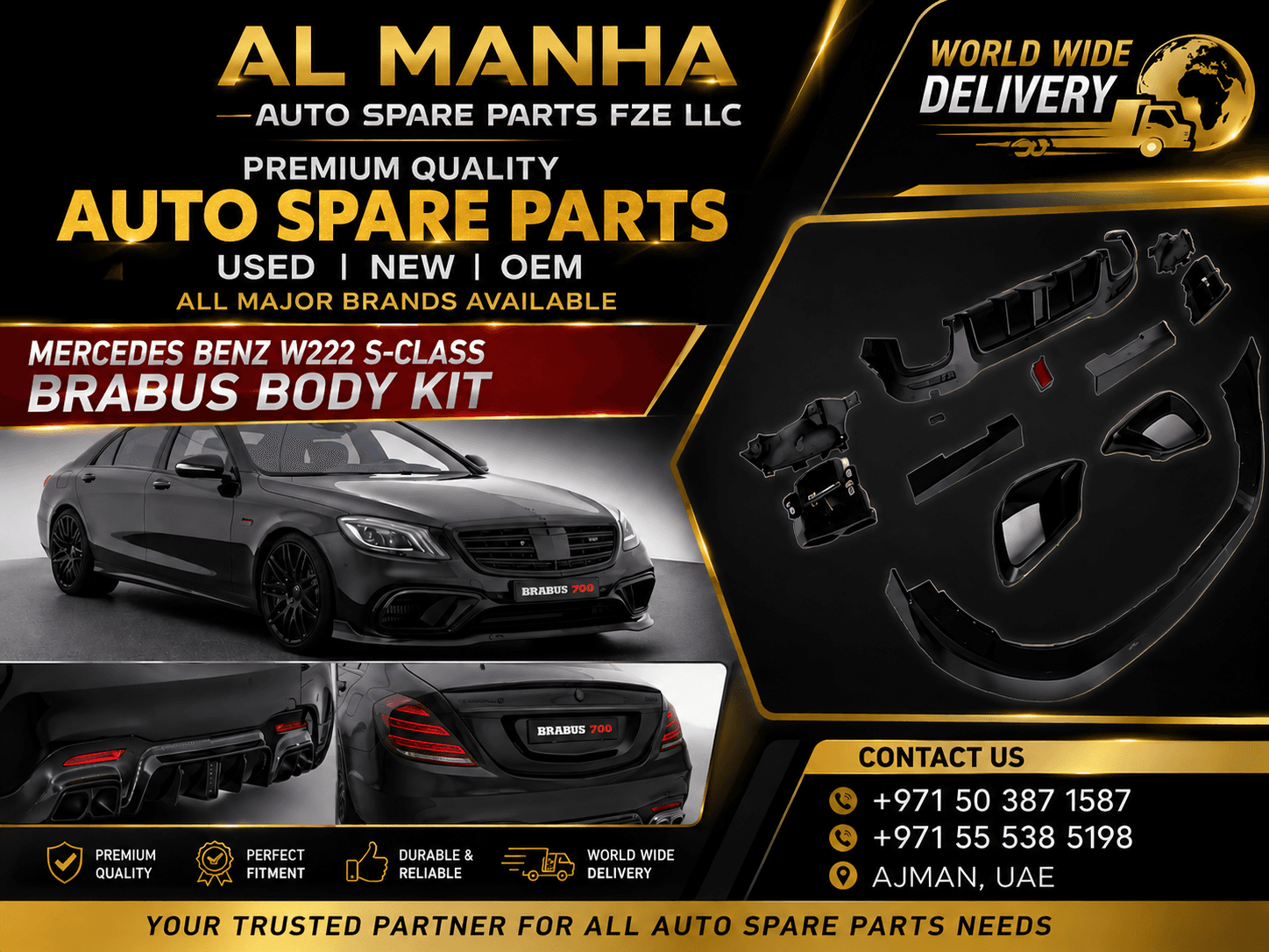 MERCEDES BENZ W222 S-CLASS BRABUS BODY KIT - Mercedes-Benz S-Class